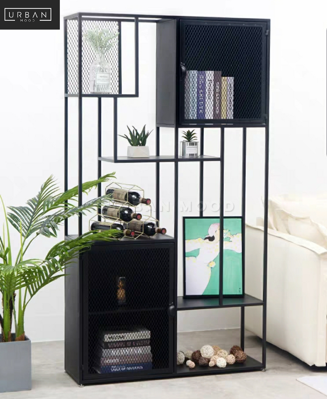 AVIS Modern Industrial Metal Display Shelf