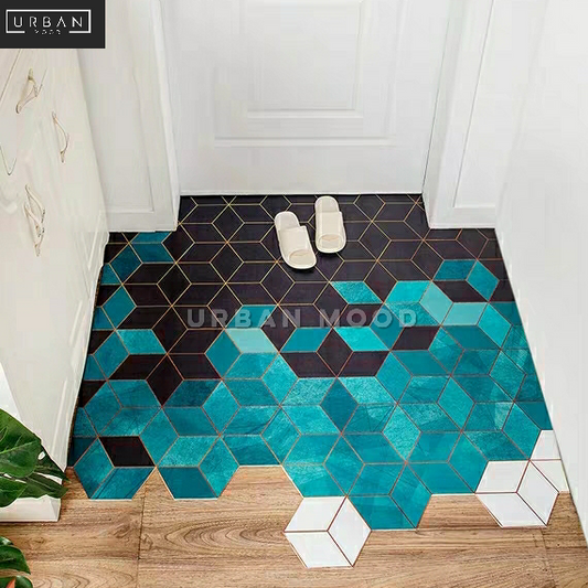 SLATE Modern Hexagon Entryway Floor Rug