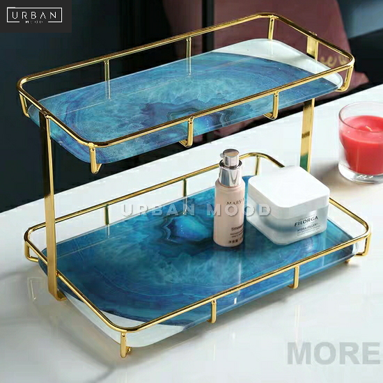 VELDEN Modern Marble Vanity Tray Holder