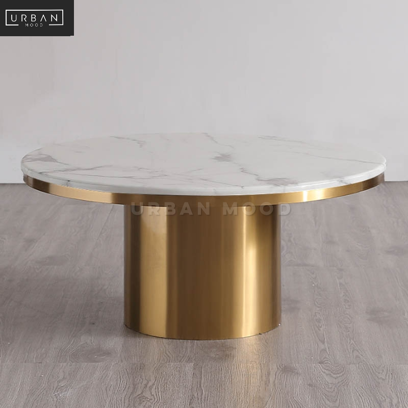 GIBSON Modern Round Marble Coffee Table