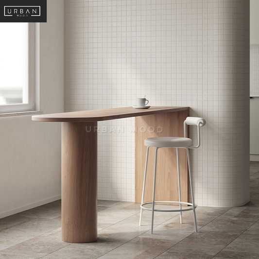 KASPER Modern Solid Wood Bar Table