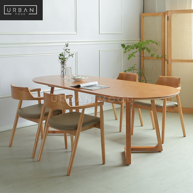 MALDON Scandinavian Solid Wood Dining Table