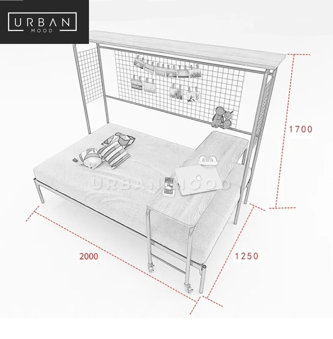 SHAKER Industrial Study Bedframe