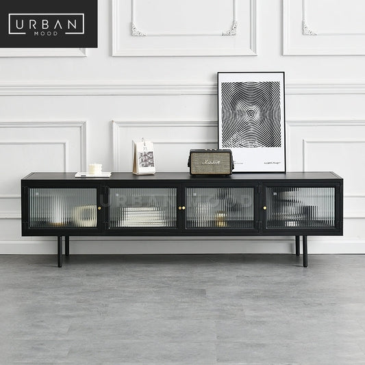 BURN Modern Glass TV Console