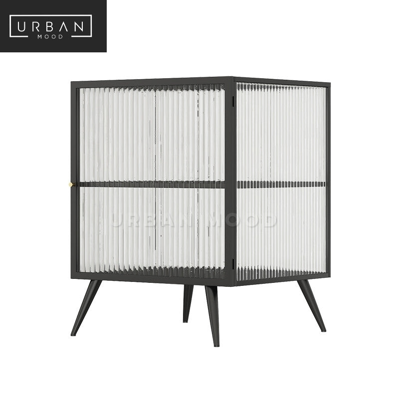 RALLY Modern Glass Side Cabinet