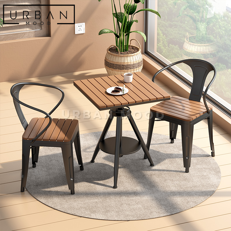 SPACO Modern Industrial Outdoor Table & Chairs