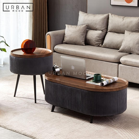 MAIDA Modern Velvet Coffee Table