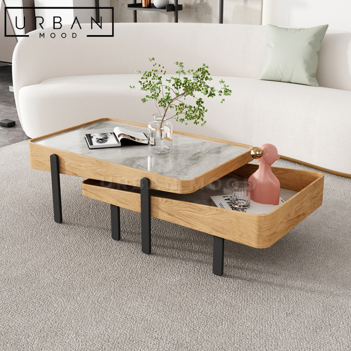 CLEMENT Modern Marble Nesting Coffee Table