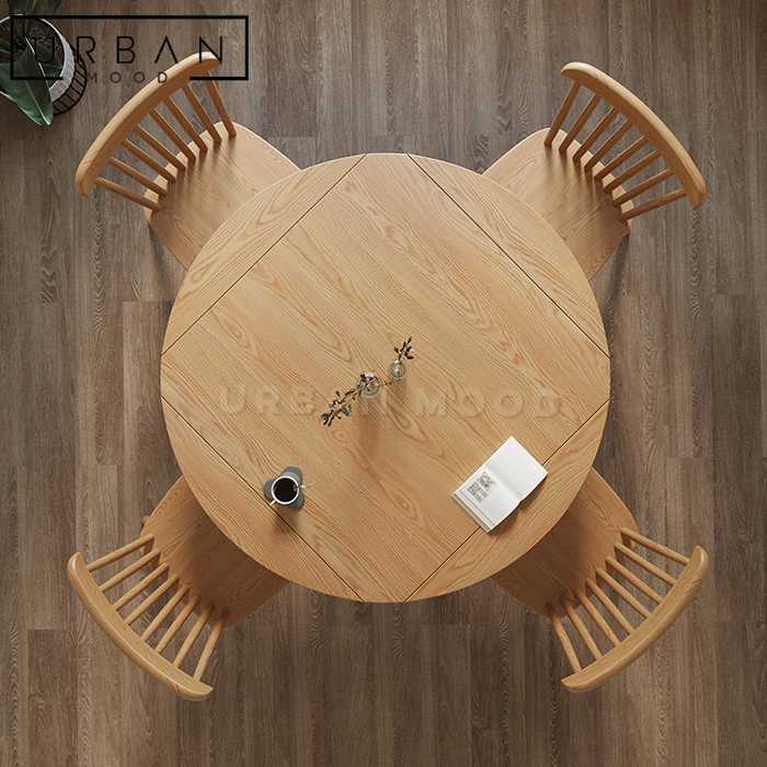 COWELL Rustic Solid Wood Dining Table