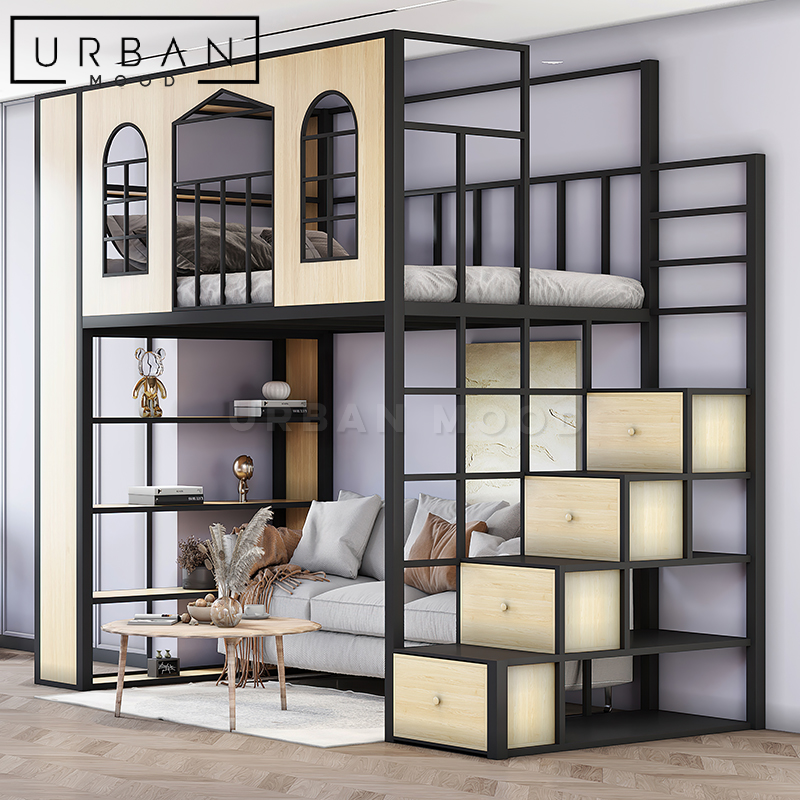 LODGE Modern Industrial Loft Bed