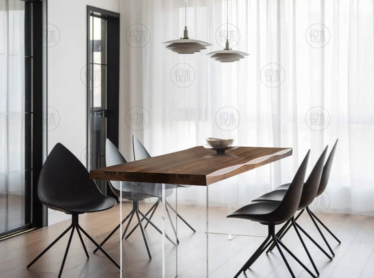MAYA Dining Table Scandinavian Nordic Design Solid Wood ( Select from 4 Color, 10 Size )