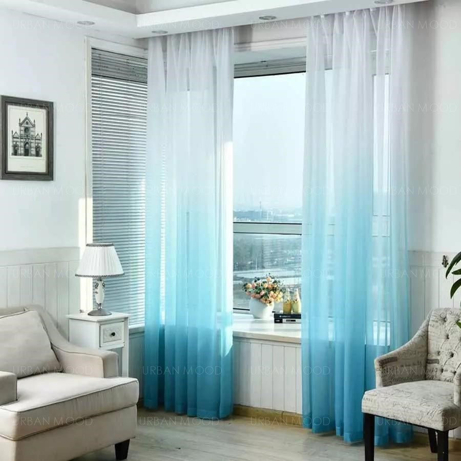 MEDITERRANEAN Sea Ombre Day Curtains