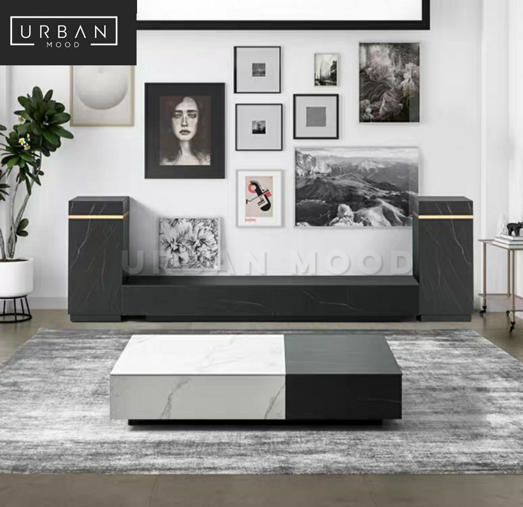 MERSER Modern Marble TV Console