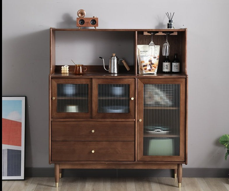 MILES Buffet Hutch Solid Wood Cabinet