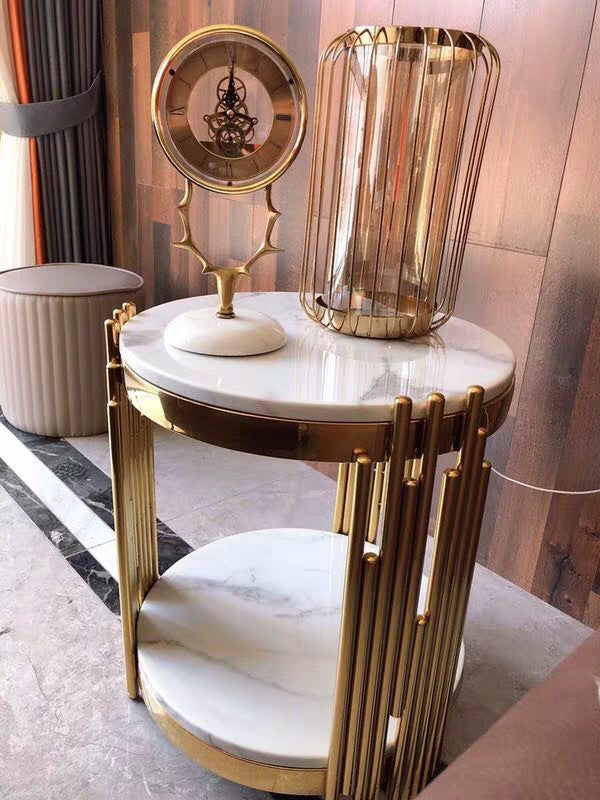 MISHA Luxury Gold Side Table