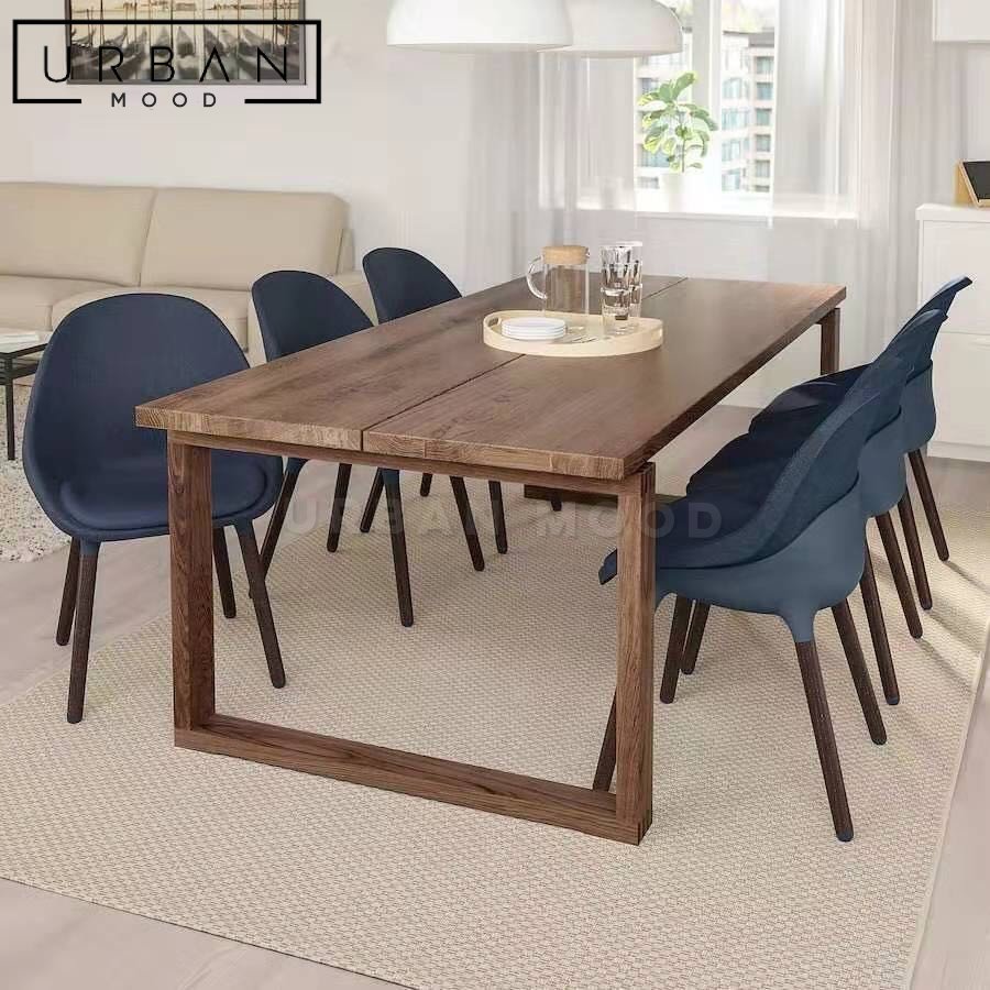 MACHI Rustic Ash Wood Dining Table