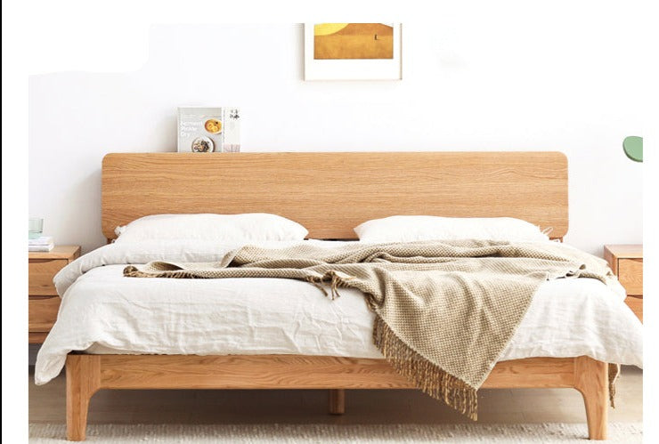 WAREHOUSE SALE Madeline BRYSON Japanese Nordic Bed Solid Wood ( 3 Size 2 Color Choice ) ( Discount Price from $1199 )