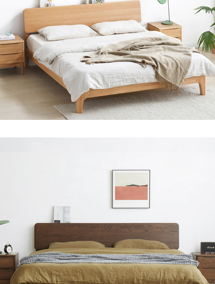 WAREHOUSE SALE Madeline BRYSON Japanese Nordic Bed Solid Wood ( 3 Size 2 Color Choice ) ( Discount Price from $1199 )