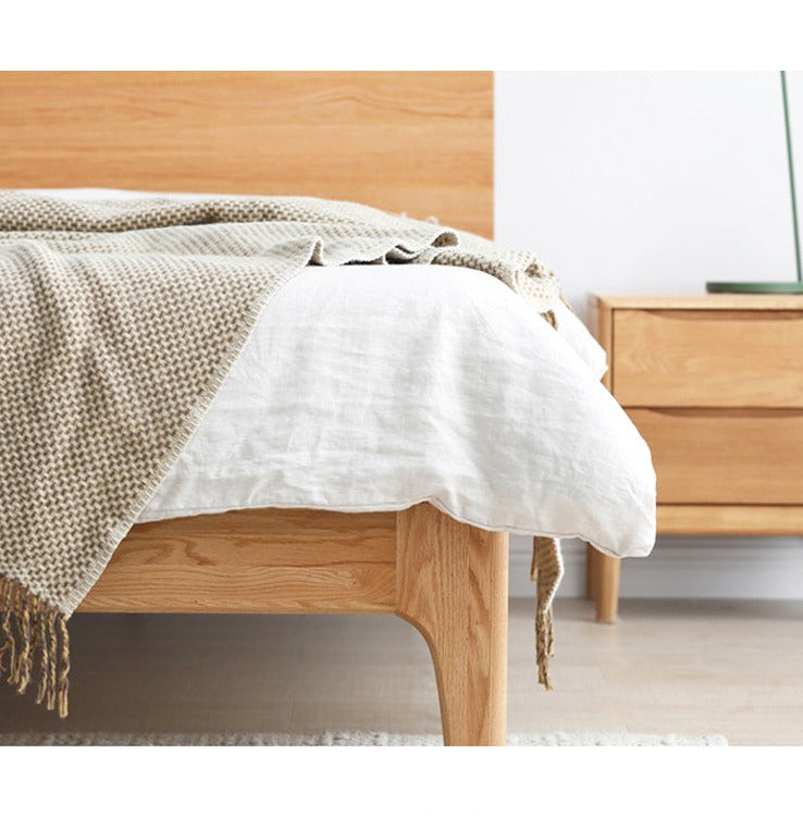 WAREHOUSE SALE Madeline BRYSON Japanese Nordic Bed Solid Wood ( 3 Size 2 Color Choice ) ( Discount Price from $1199 )