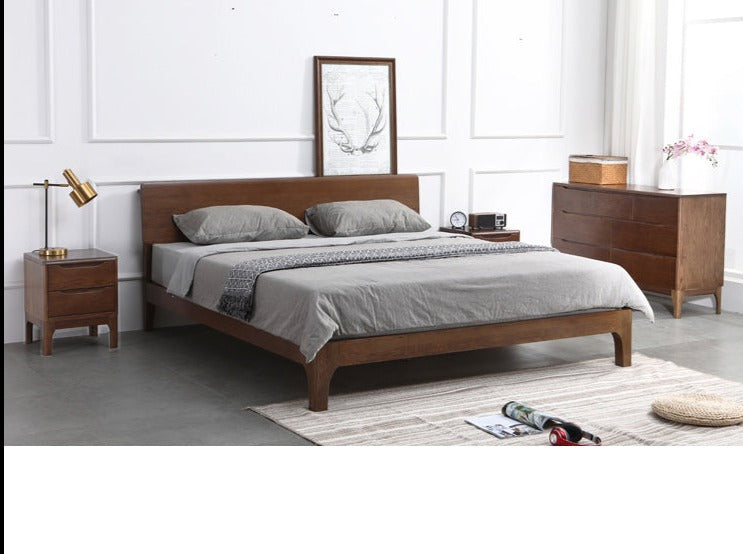 WAREHOUSE SALE Madeline BRYSON Japanese Nordic Bed Solid Wood ( 3 Size 2 Color Choice ) ( Discount Price from $1199 )