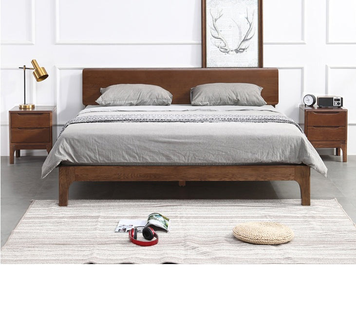 WAREHOUSE SALE Madeline BRYSON Japanese Nordic Bed Solid Wood ( 3 Size 2 Color Choice ) ( Discount Price from $1199 )