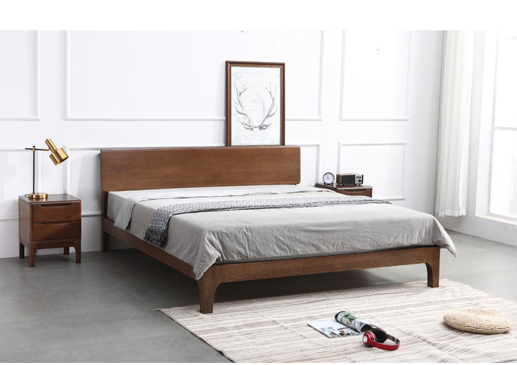 WAREHOUSE SALE Madeline BRYSON Japanese Nordic Bed Solid Wood ( 3 Size 2 Color Choice ) ( Discount Price from $1199 )