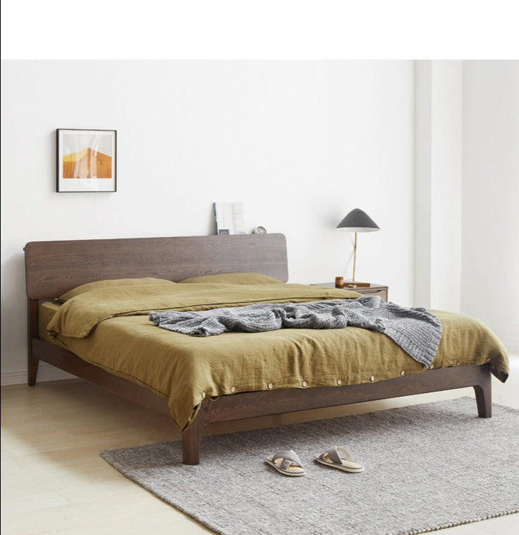 WAREHOUSE SALE Madeline BRYSON Japanese Nordic Bed Solid Wood ( 3 Size 2 Color Choice ) ( Discount Price from $1199 )