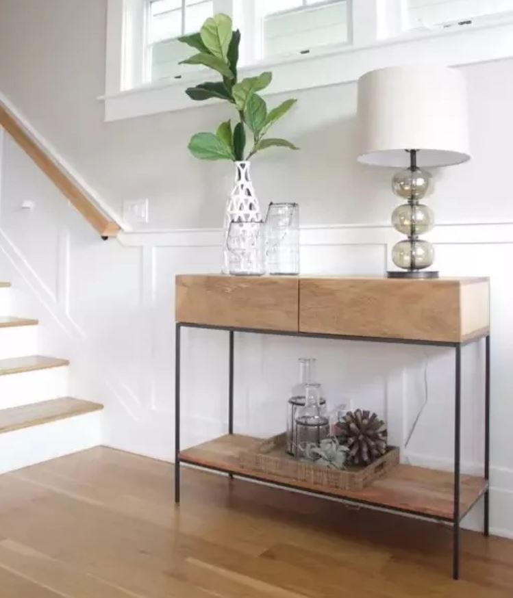 MALCOLM Solid Wood Hallway Cabinet Console