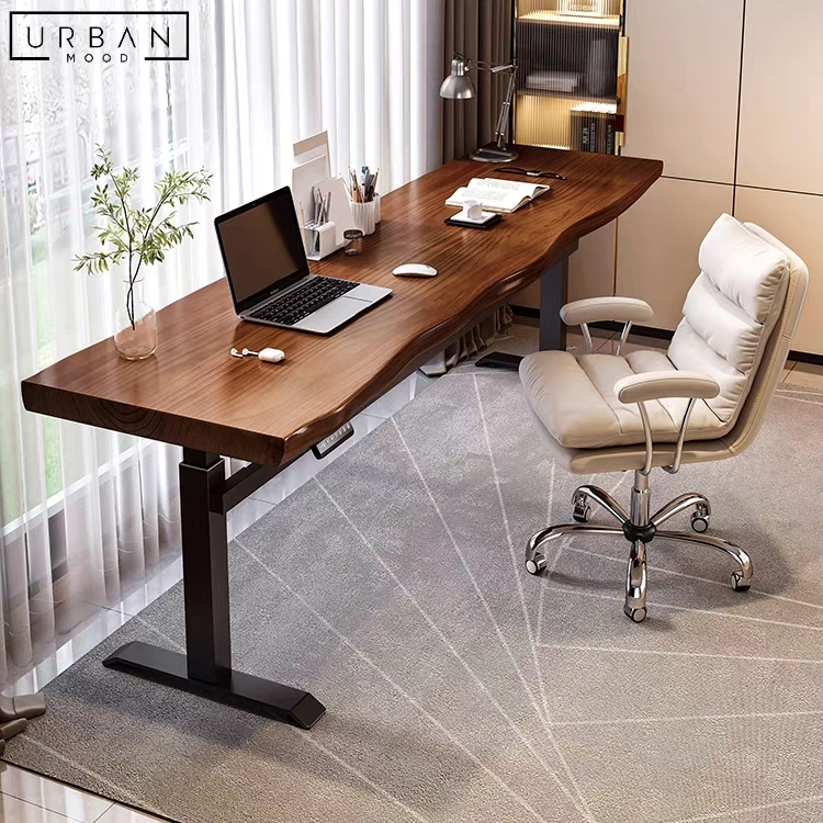 MALVA Adjustable Solid Wood Office Table