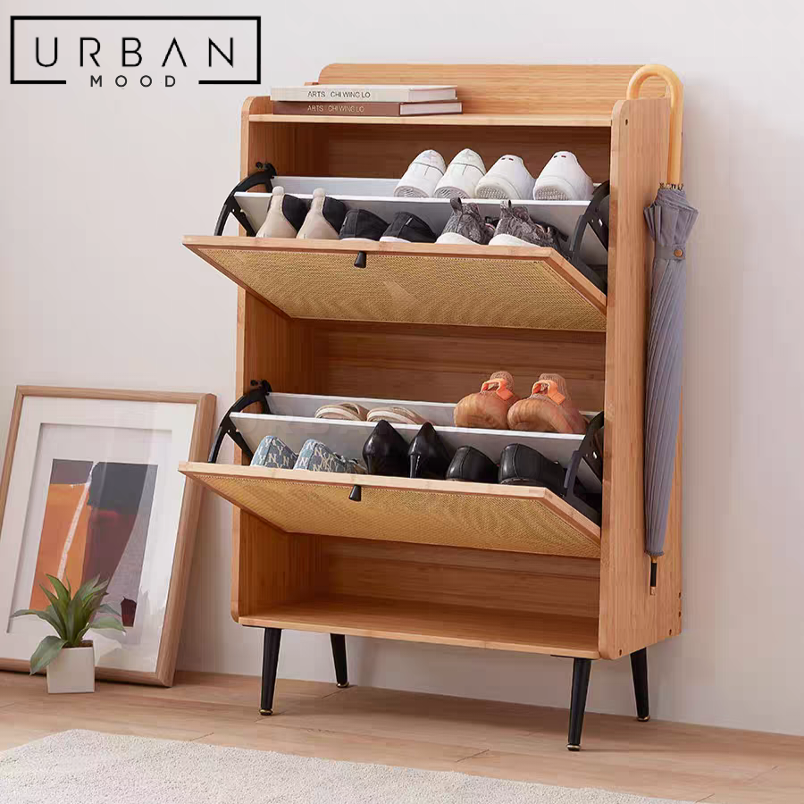 MERVIN Rustic Shoe Cabinet