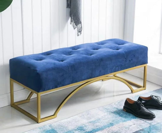 MINX Victorian Velvet Ottoman Bench