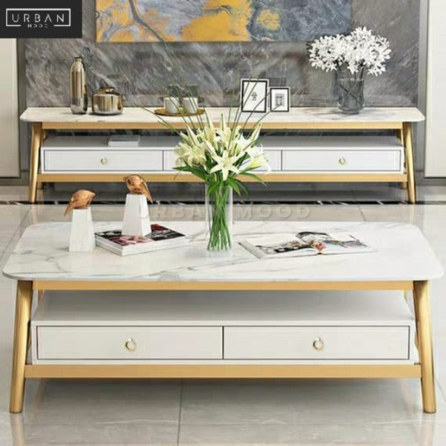 CREST Modern Marble TV Console