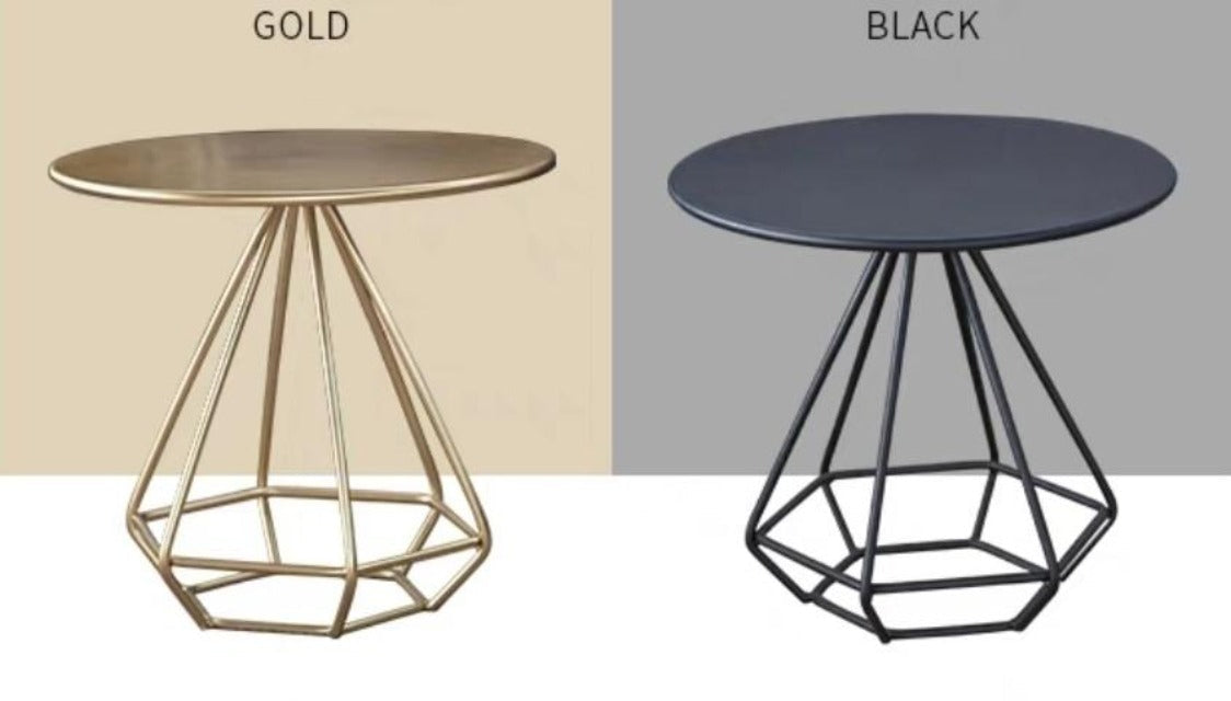 ADEN Minimalist Diamond Wireframe Side Table