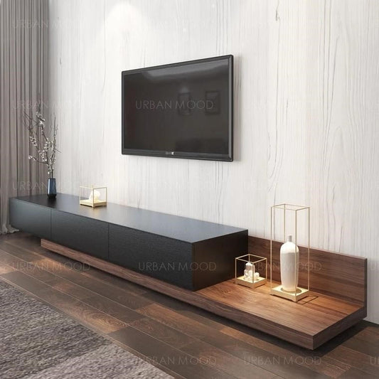 NOEL Modern Japanese Style Wooden TV Console