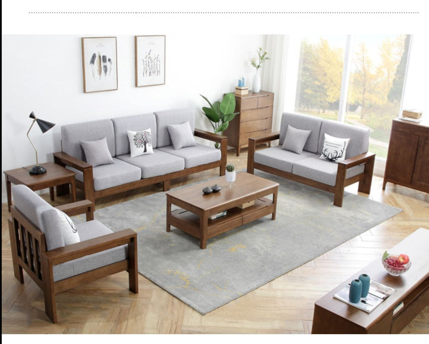 NORA Scandi Japanese Daybed Sofa Solid Wood Nordic ( Select From 3 Sizes )