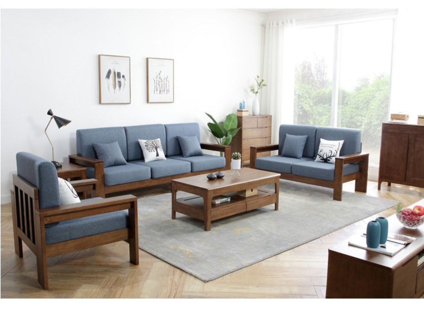 NORA Scandi Japanese Daybed Sofa Solid Wood Nordic ( Select From 3 Sizes )