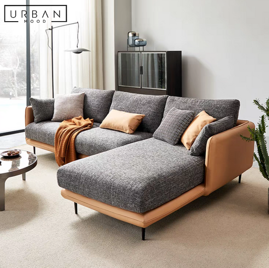 NODE Modern Fabric Sectional Sofa