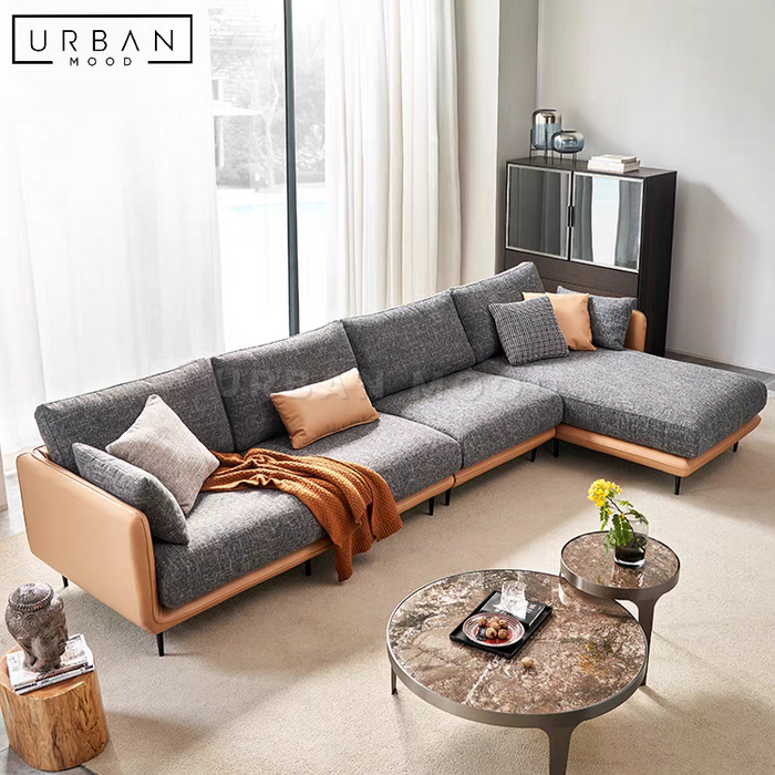 NODE Modern Fabric Sectional Sofa