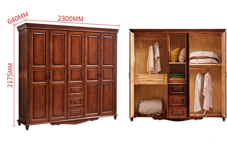 Norah Boston Hilton American Wardrobe Luxury Modern Solid Wood 2, 3, 4, 5 doors