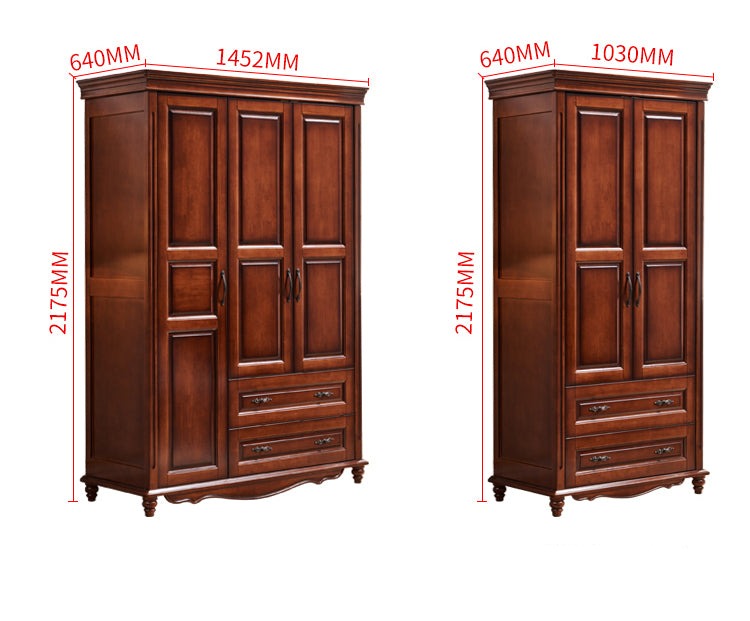 Norah Boston Hilton American Wardrobe Luxury Modern Solid Wood 2, 3, 4, 5 doors