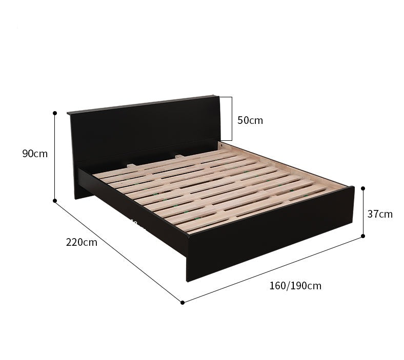 Ryleigh HYATT Bed Full Solid Wood Double Bed Master Bedroom ( 2 Size 4 Color )