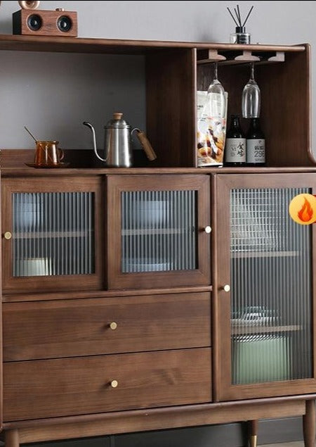 MILES Buffet Hutch Solid Wood Cabinet