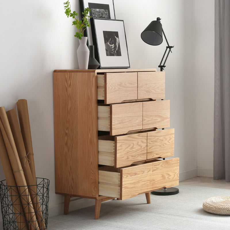 Camilla RITZ Chest of Drawers Japanese Nordic Pure Solid Wood 8 drawers Storage Walnut , Cherry Colour