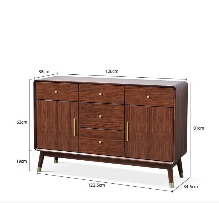 RYLEE COURTYARD Buffet Cabinet for Cloth, Wine, Shoe Etc ( Grey, Walnut, Natural, White Color ) Chest of Drawers