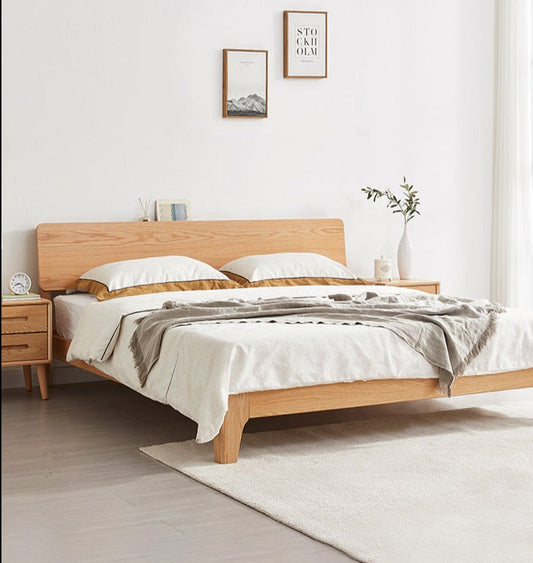 WAREHOUSE SALE EVA BRYSON Japanese Nordic Bed Single / Queen Bed Solid Wood ( Discount Price from $1099 )