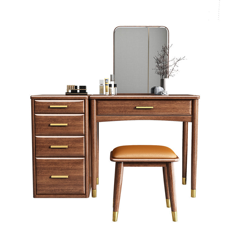 CARLY Embassy Sandalwood Solid Wood Dressing Table Vanity Mirror Storage Cabinet