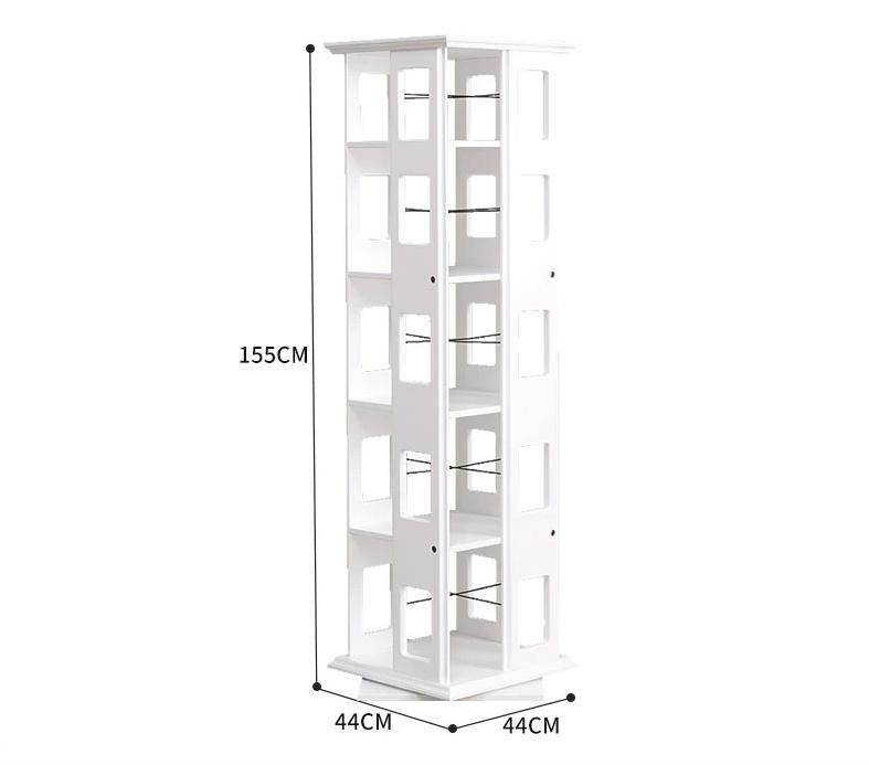 JOSEPH Full Solid Wood Rotating Bookshelf 360 Degree