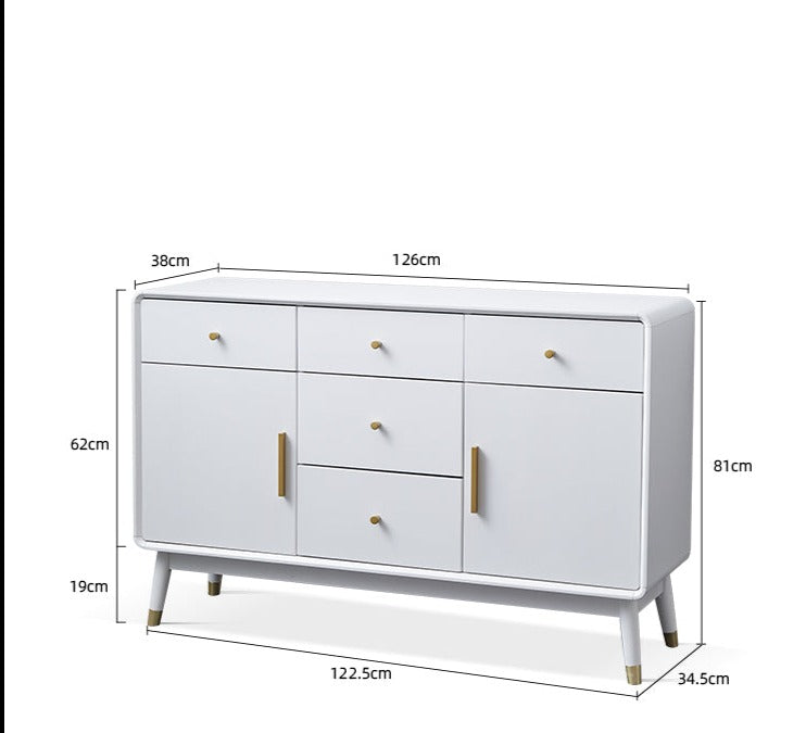 RYLEE COURTYARD Buffet Cabinet for Cloth, Wine, Shoe Etc ( Grey, Walnut, Natural, White Color ) Chest of Drawers