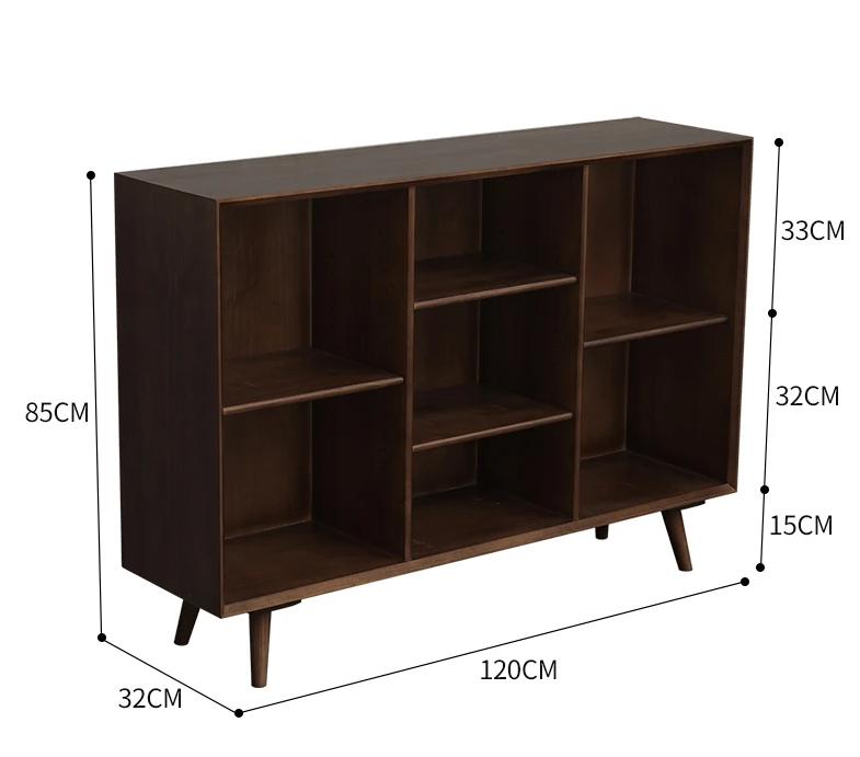 LUCAS Storage Solid Wood Bookcase Display