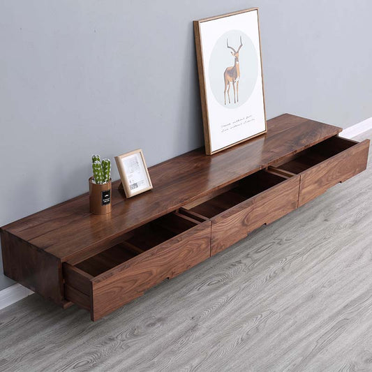 Phoebe RITZ TV Console Solid Wood Cabinet Modern Minimalist Walnut Colour